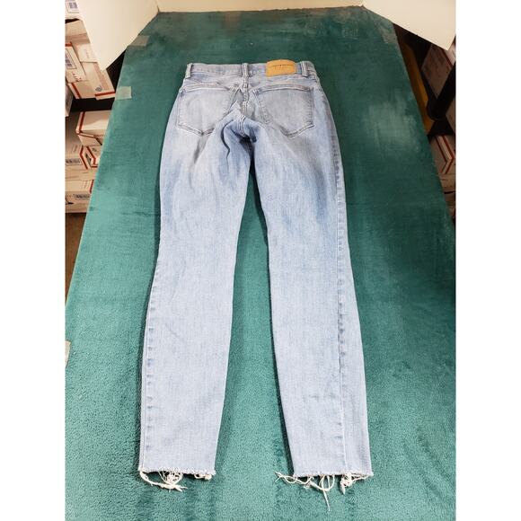 Lucky Brand Jeans Size 4 Womens Blue Stretch Pants Fray Hem Mid Rise Ava Skinny - Picture 12 of 14